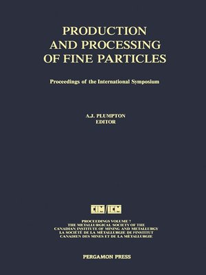 cover image of Production and Processing of Fine Particles
